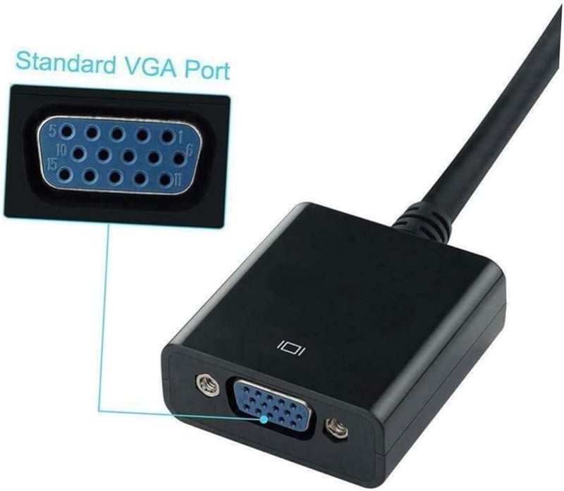 Displayport to USB Video Converter Adapter for Multi Monitor Projector Setup Black - Image 5